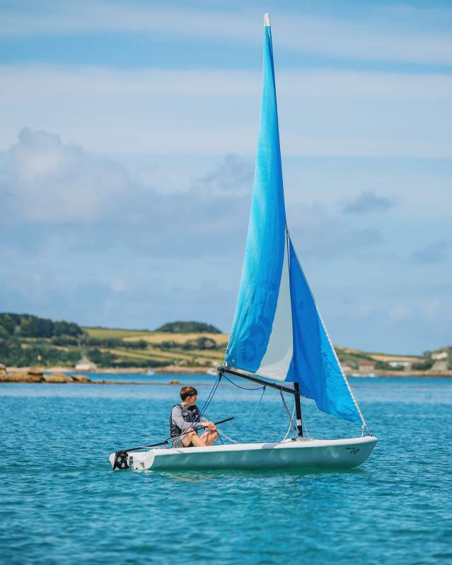 Wind sailing on Scilly