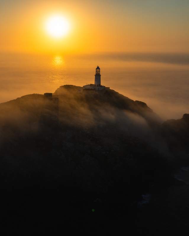 Round Island in sunset
