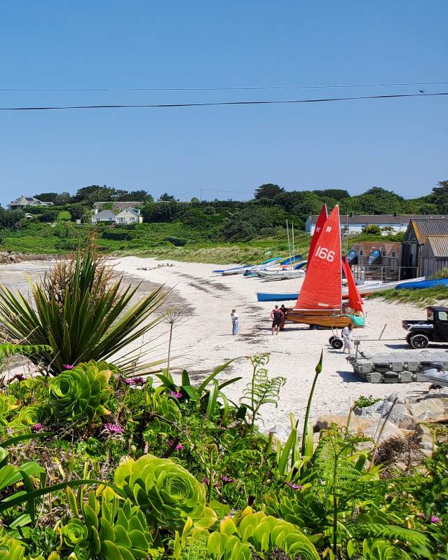 A view of Porthmellon Beach