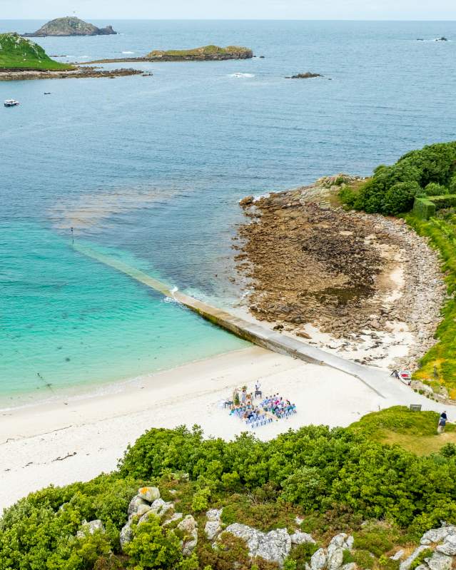 Wedding on Lower Town Beach St. Martin's
