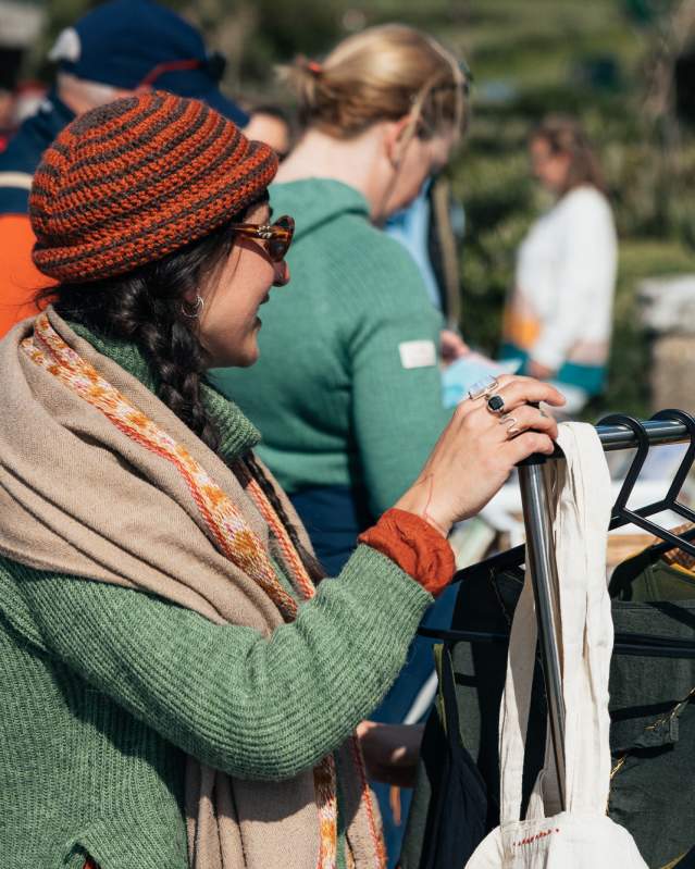 Shopping at a market on Tresco