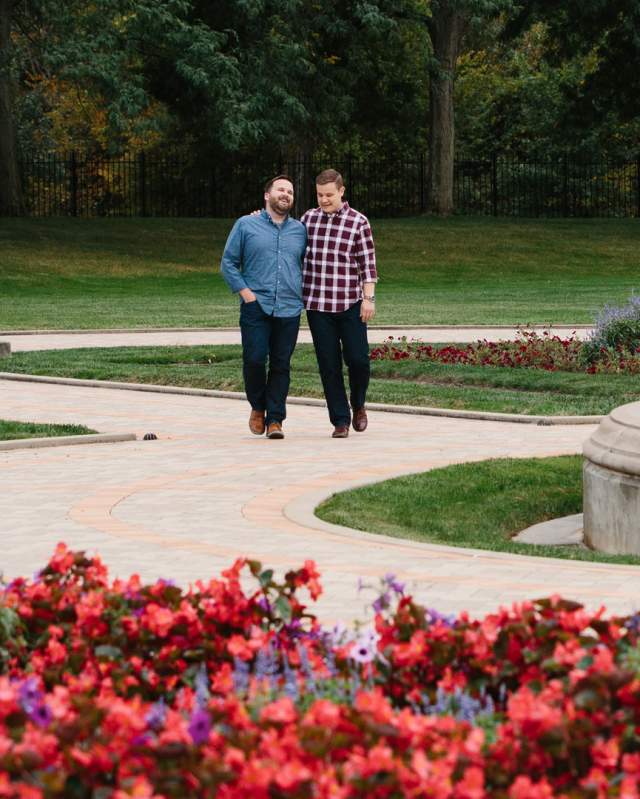 The sunken gardens in Garfield Park are a popular place to experience natural beauty.