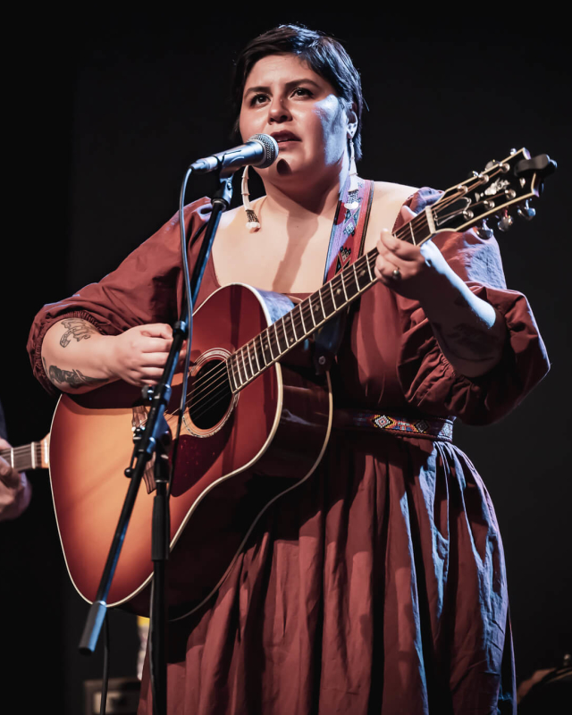 A musician performing in Tulsa