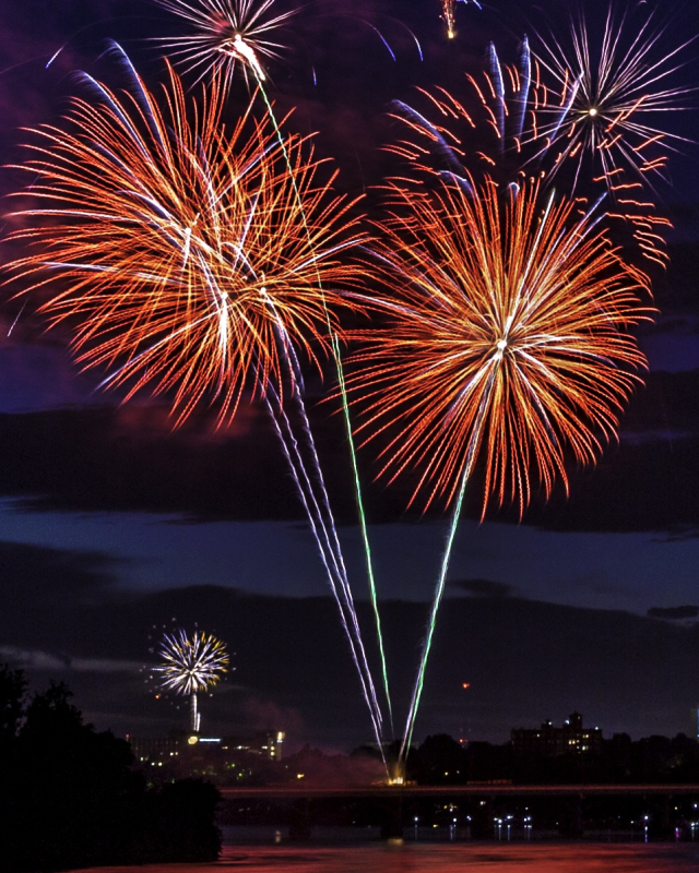 Fireworks on the Arkansas River at FreedomFest