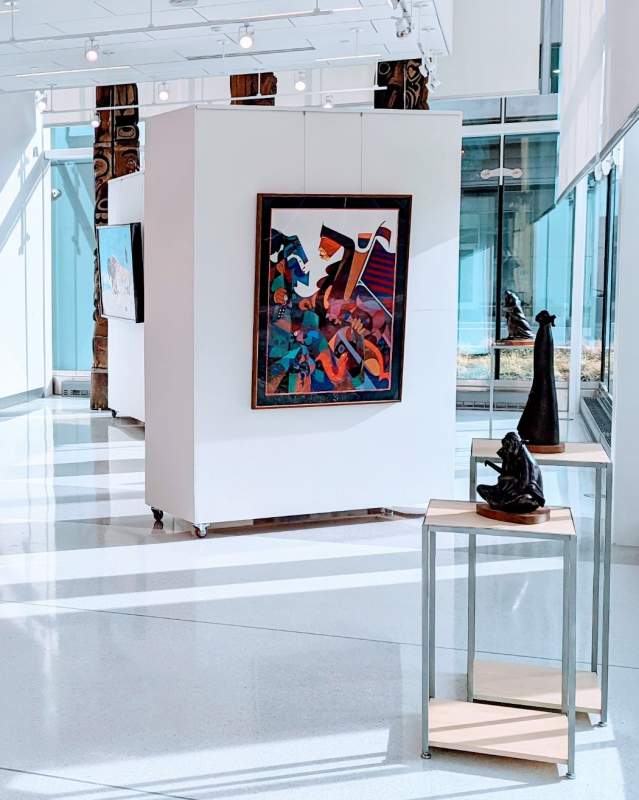 Art inside Red Earth Arts Center