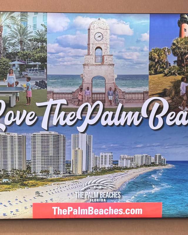 #LoveThePalmBeaches advertisement through Clear Channel.