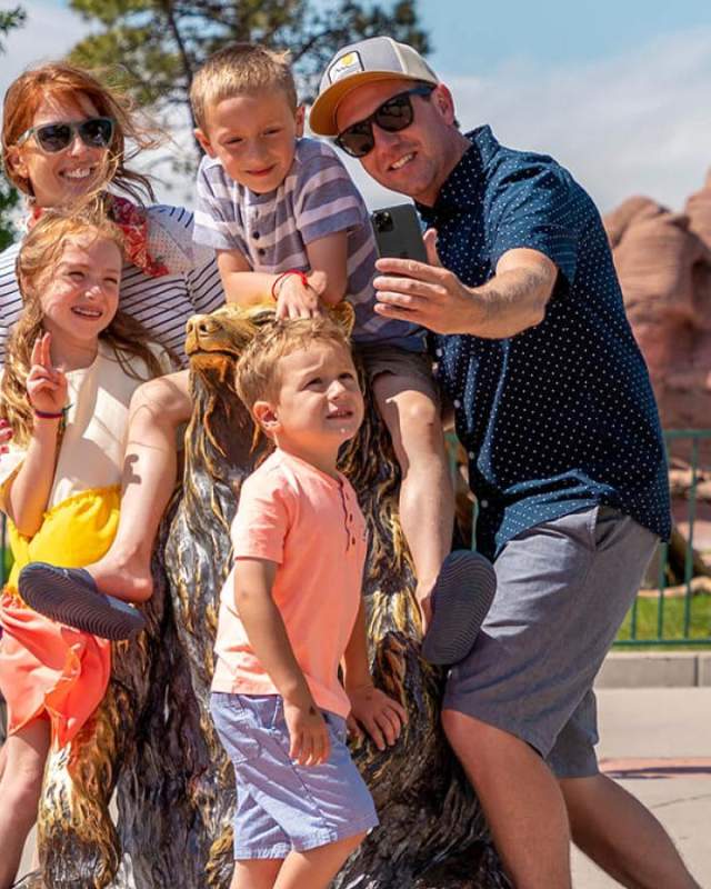 family selfie at Bear-Country