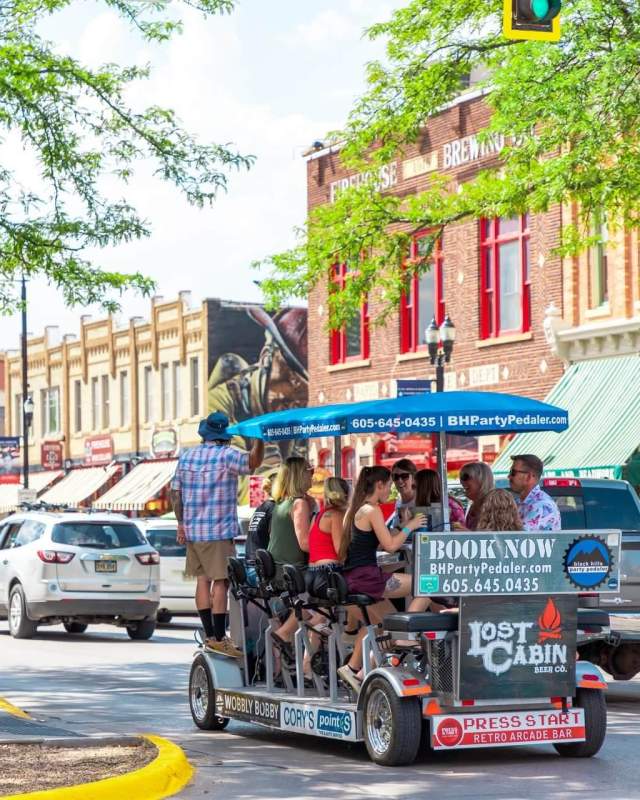 Black Hills Party Pedaler in downtown Rapid City