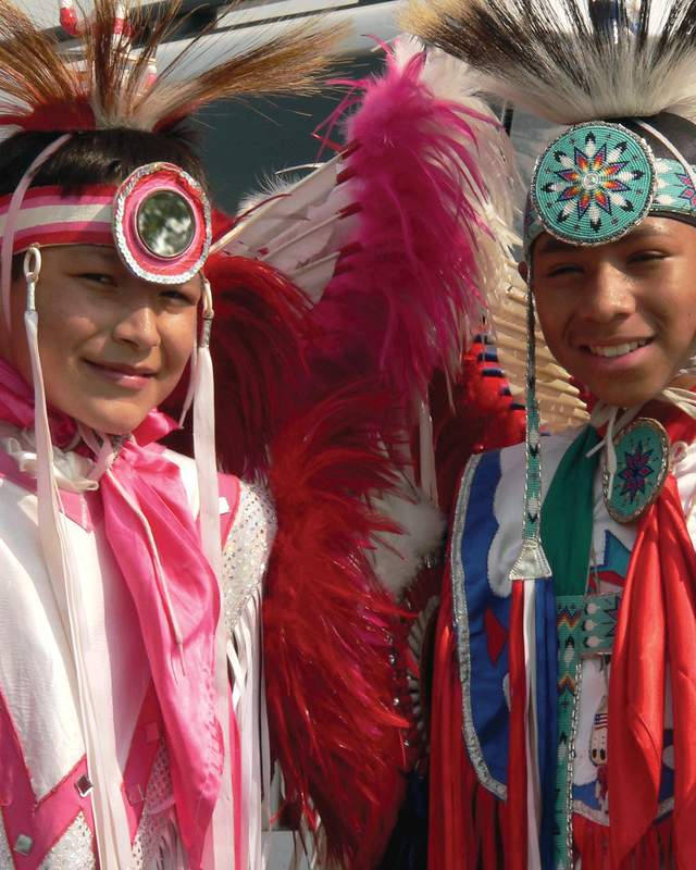 Native American Youth Pow Wow Dancers