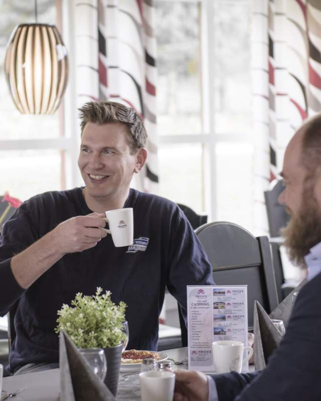 God lunsj og kaffepause på Frich's Rudshøgda