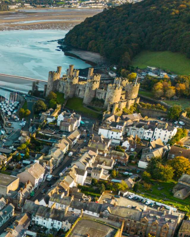 Conwy Castle View from the Sky