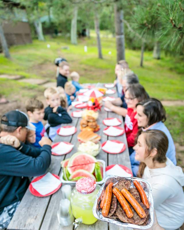 Family Picnic at Kimball Lake Resort - v2