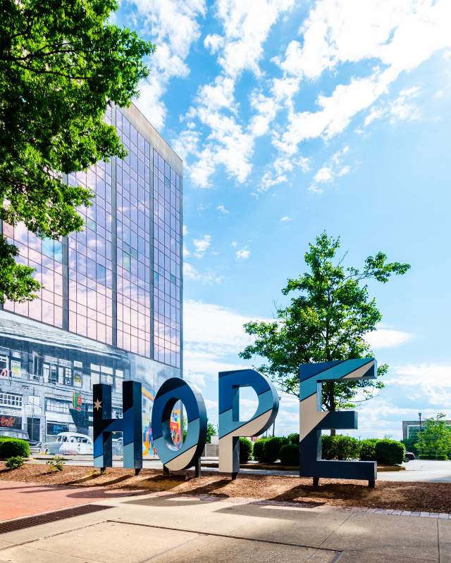 Sign that says Hope