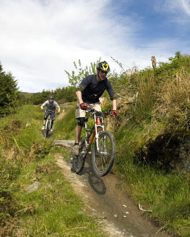 Man on mountain bike