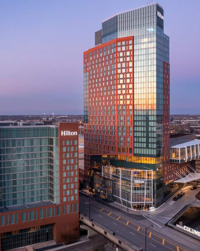 Hilton Columbus Downtown with new tower, opened in 2022