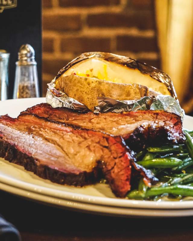BBQ Brisket at Old Capital Grill and Smokehouse