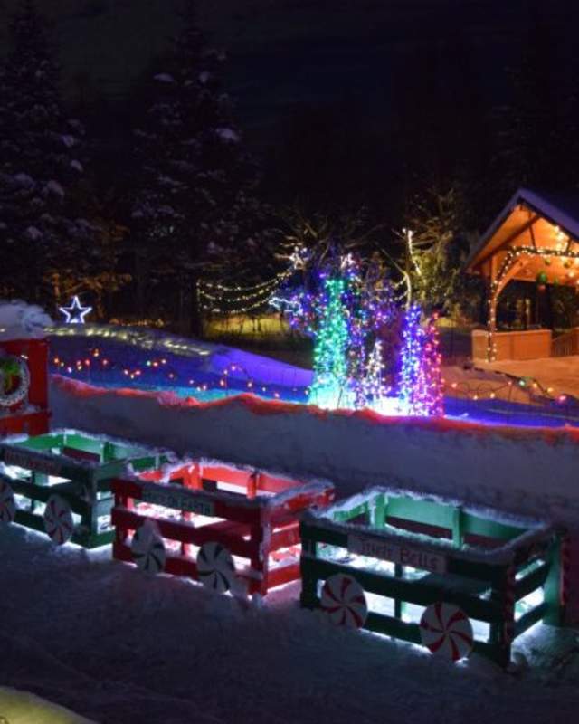 Annual Homer Tree Lighting Ceremony in Homer, Alaska at the Homer Chamber of Commerce.