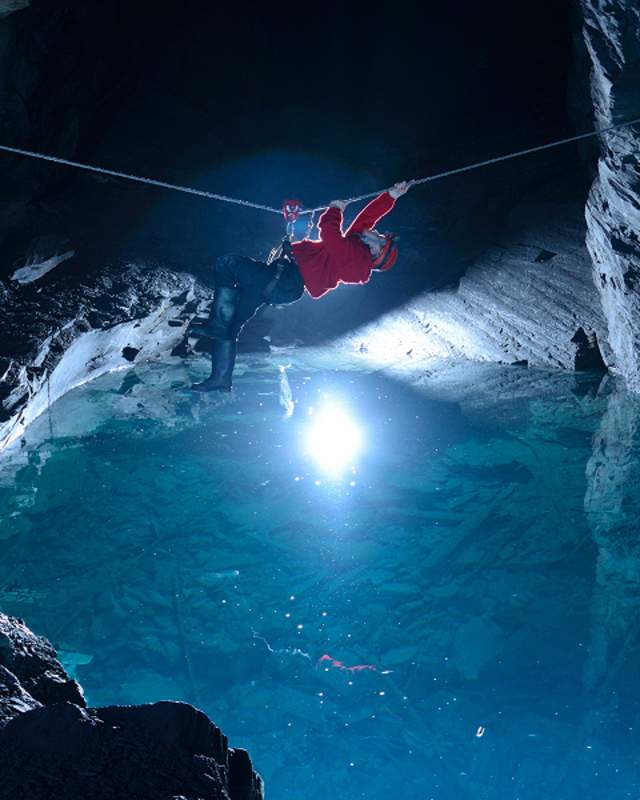 Man beelining underground