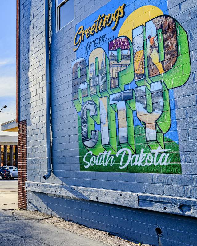 greetings from rapid city mural in downtown rapid city
