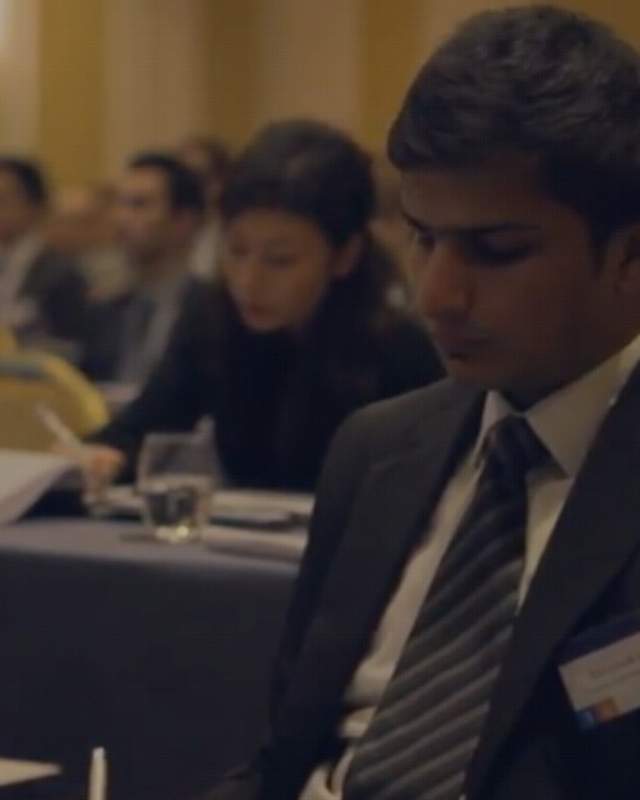 people at a conference