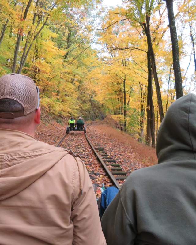 Rail bikes at Colebrookdale Railroad