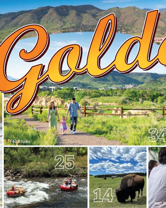Photo collage from 2022 Golden Official Visitors Guide