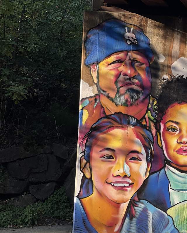 A vibrant mural in Kirkland Washington