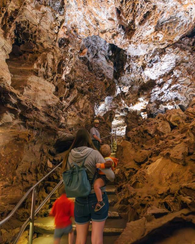 family touring wind cave national park with ranger