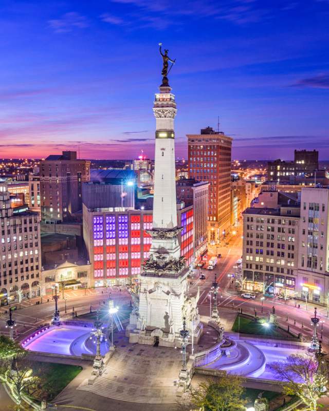 Monument Circle is the physical and spiritual heart of Indianapolis.