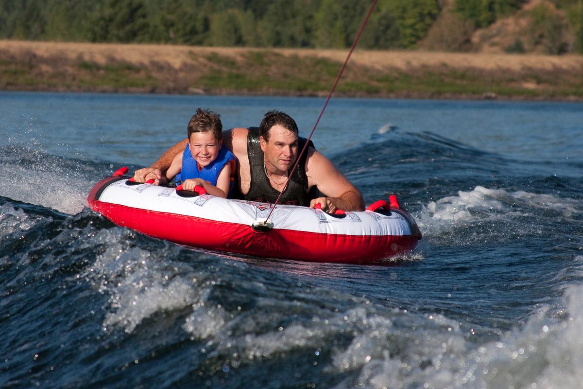 Tubing on Cottage Grove Reservoir by Katie Zolezzi