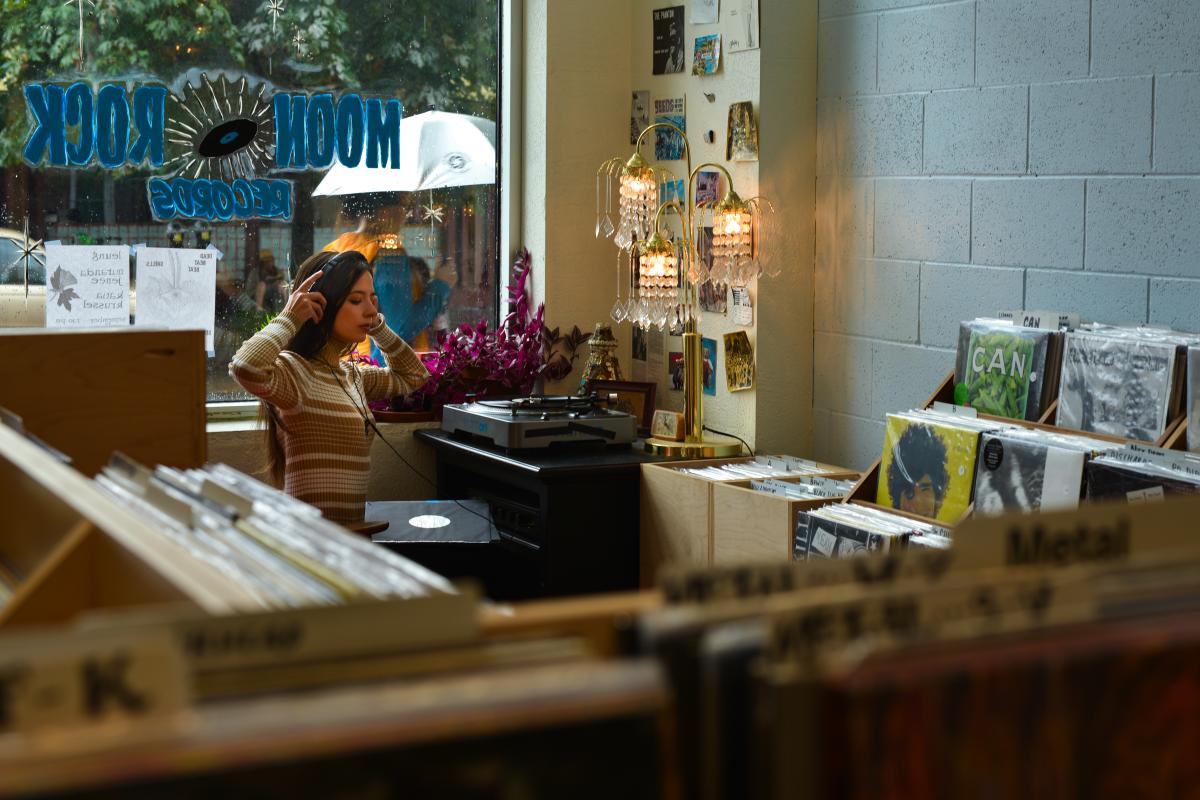 Moon Rock Records Store by Melanie Griffin