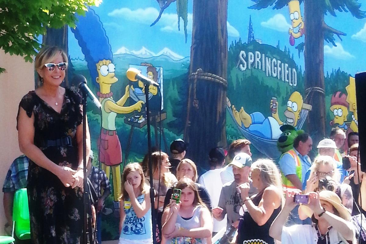 The Simpsons' Mural Unveil by Lisa Lawton