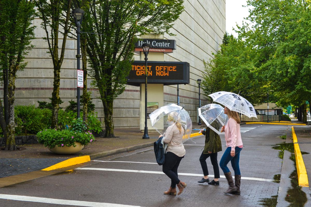 Rainy Day at Hult Center by Melanie Griffin