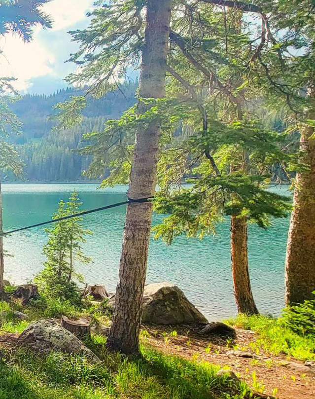 Woman Swinging in a Hammock on the Grand Mesa