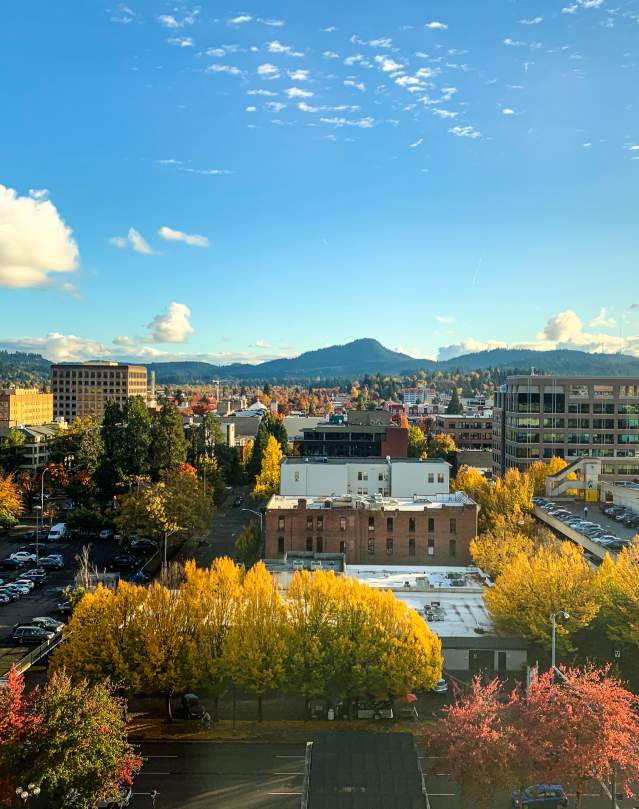 Downtown Eugene in the Fall by Melanie Griffin