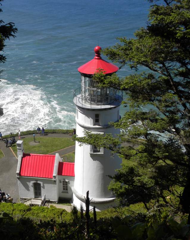 Heceta Head Lighthouse from hiking trail
