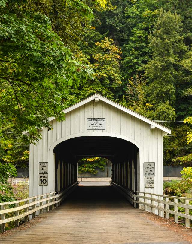 Goodpasture Covered Bridge in Fall