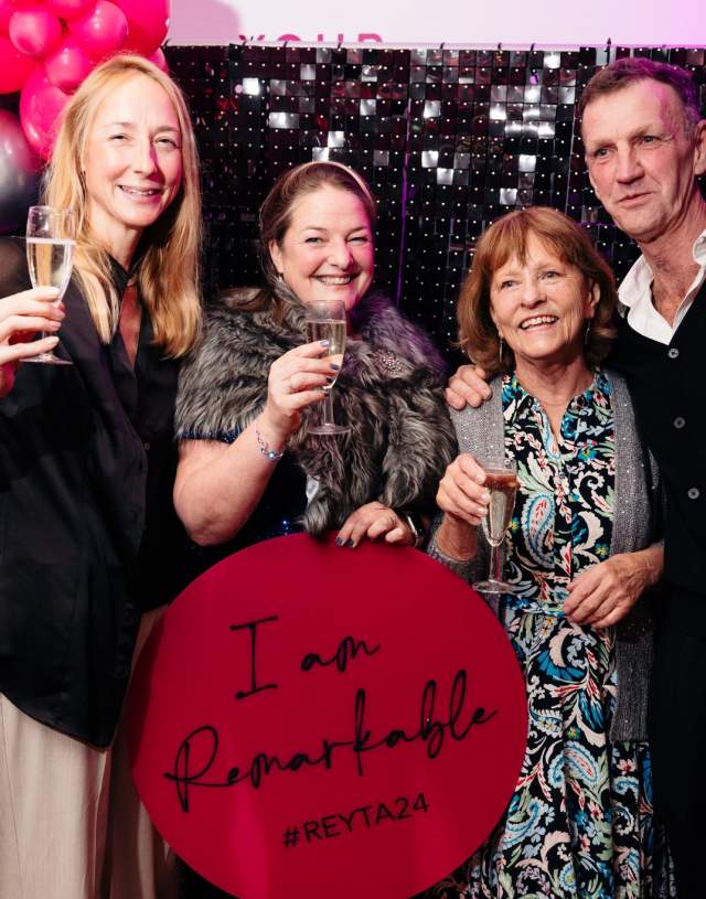 Business owners and staff celebrating at the REYTAs 2024