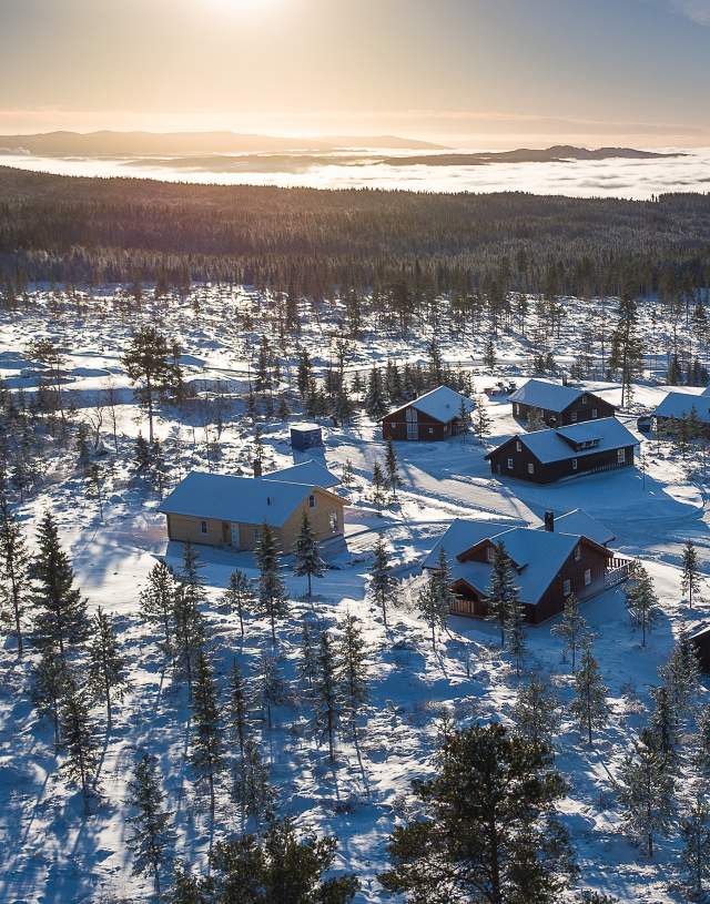 Great winter conditions at Lygnalia Cabins