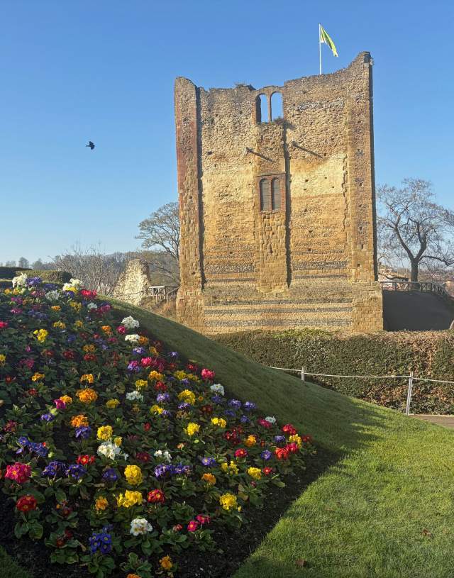Guildford Castle Grounds in  early Spring