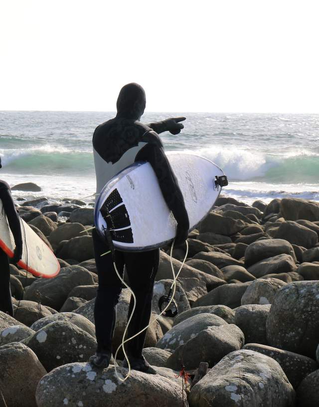 Surfing på Lista strendene