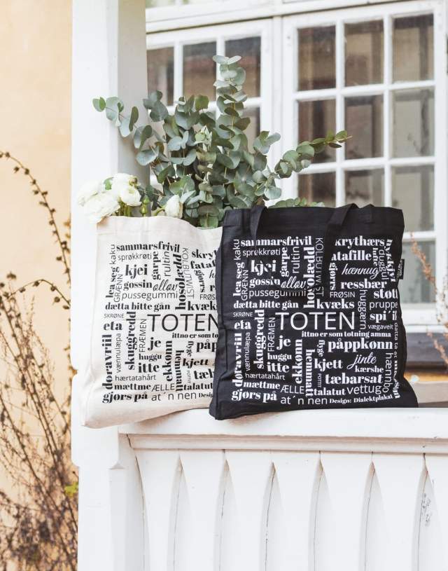 Handlenett med lokale ord og uttrykk - Toten