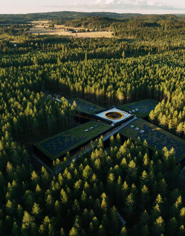 Dronebilde fra The Plus av Vestre