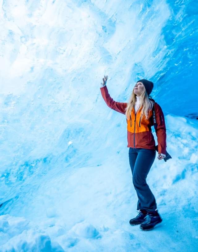 Blue-ice caves, Nigardsbreen Glacier