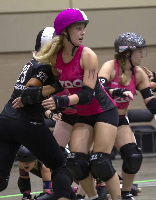 Players playing roller derby