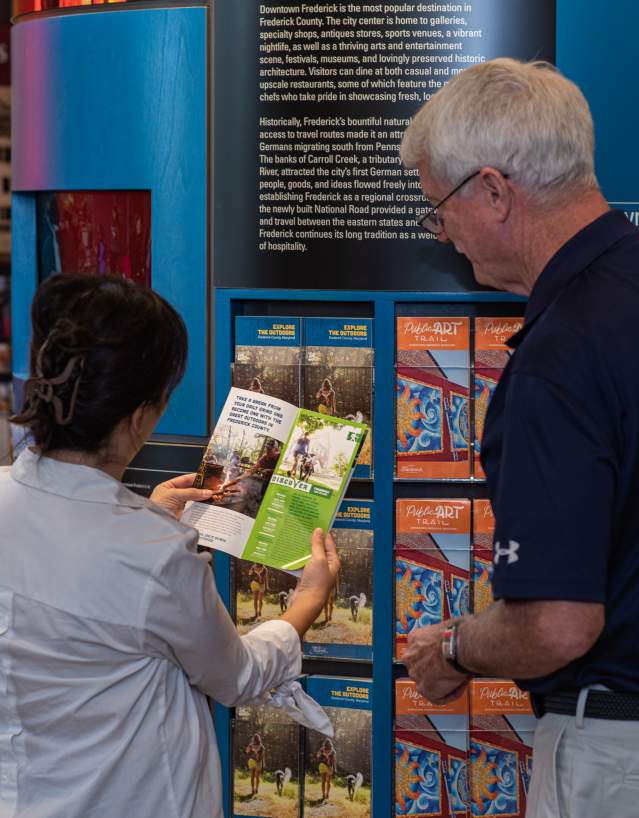 Pick up brochures at the Frederick Visitor Center