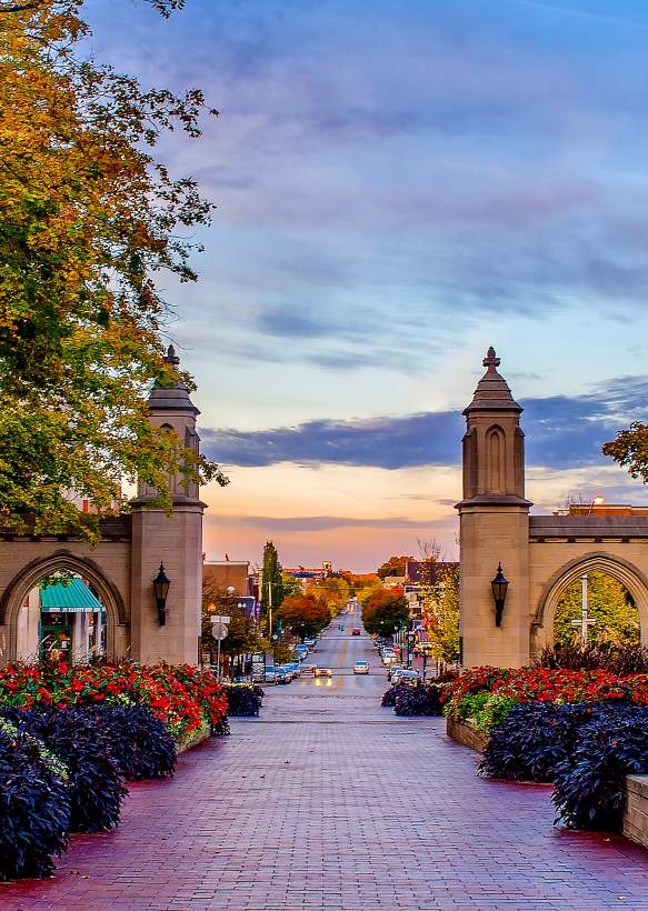 View of the Sample Gates at the Indiana University in Bloomington, IN