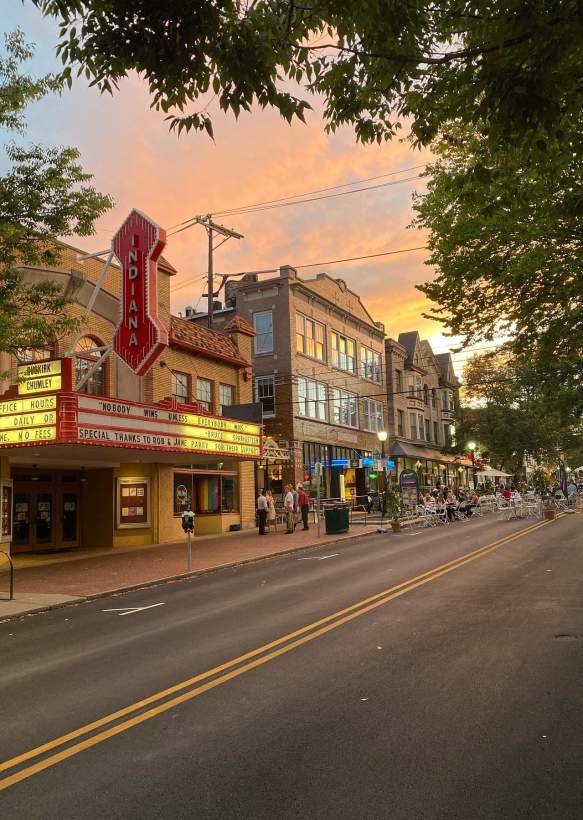 Kirkwood Avenue during sunset