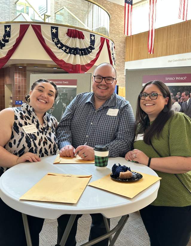 Three professional people at a CTA Networking event