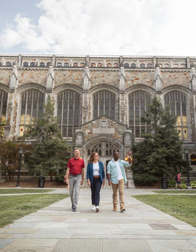 Group of adults in U-M Law Quad
